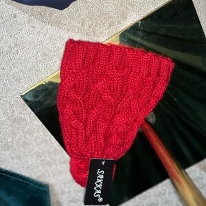 Sakkas Vibrant Red Cable Knit Hat
